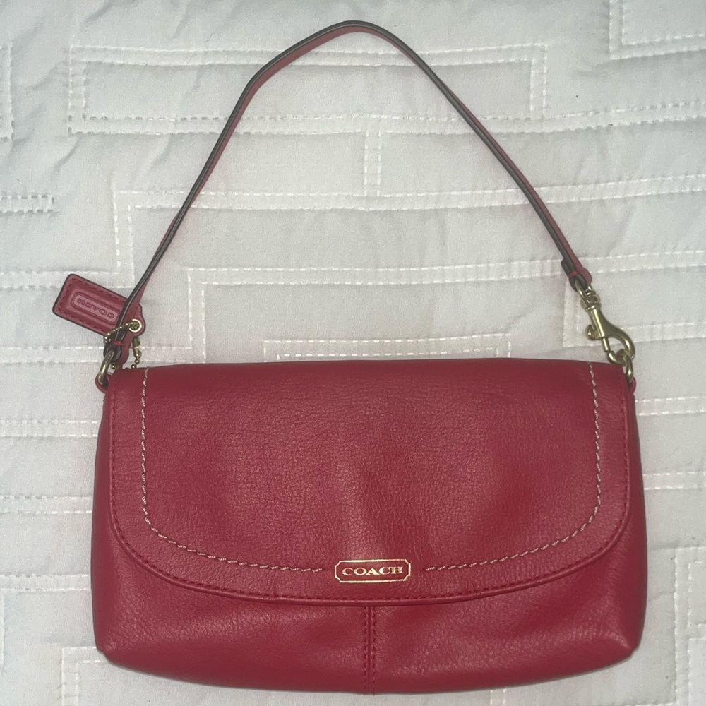 Vintage Red Coach Shoulder Bag